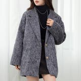 グレー | 「リッチ感ある金ボタン」ジャケット シャギー ミックス | teddyshop