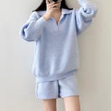 サックス | ニット セットアップ 全5色 | teddyshop