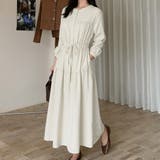 アイボリー | 「ウエストマークで見え方変化」ワンピース ミモレ丈 コーデュロイ | teddyshop