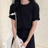 ブラック | 「ちょうど良いサイズ感◎」Tシャツ レディース 全4色 | teddyshop