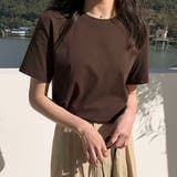 ブラウン | 「ちょうど良いサイズ感◎」Tシャツ レディース 全4色 | teddyshop