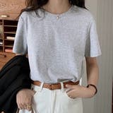 杢グレー | 「ちょうど良いサイズ感◎」Tシャツ レディース 全4色 | teddyshop