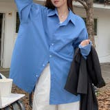 ブルー | 「大人の余裕感じるゆったり感」シャツ ブラウス レディース | teddyshop