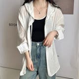 ホワイト | 「アプデ版ブラウス」フード付き シャツ レディース | teddyshop