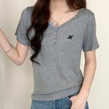 グレー | 「1枚でパッとこなれる◎」Tシャツ レディース 全3色 | teddyshop