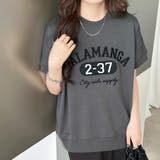 ダークグレー | 「リブで締まって見える」ロゴTシャツ レディース 全3色 | teddyshop