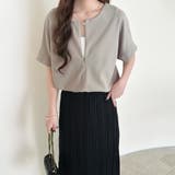 グレージュ | ジップ トップス 全3色 | teddyshop