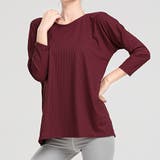 ワインレッド | ヨガウェア レディーストップス 7分袖 | teddyshop
