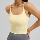 イエロー | ヨガウェア トップス カップ付 | teddyshop