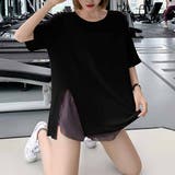 ブラック | ヨガウェア トップス 体型カバー | teddyshop