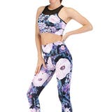 ピンクパープル | ヨガウェア ヨガパンツ 花柄 | teddyshop
