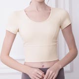 アイボリー | ヨガウェア トップス 半袖 | teddyshop