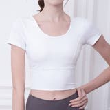 ホワイト | ヨガウェア トップス 半袖 | teddyshop