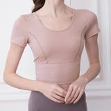 ピンク | ヨガウェア トップス 半袖 | teddyshop