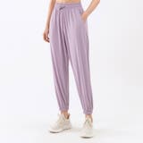 パープル | ジョガーパンツ ハイウエスト レディース | teddyshop
