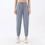 ブルー | ジョガーパンツ ハイウエスト レディース | teddyshop