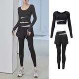 ブラック | ヨガウェア トップス カップ付き | teddyshop