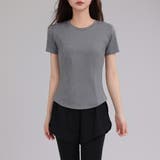 グレー×ブラック | ヨガウェア レディース トップス | teddyshop