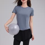 ダスティブルー×ブラック | ヨガウェア レディース トップス | teddyshop