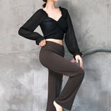 ブラック×ダークブラウン | ヨガ ウェア レディース | teddyshop