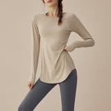 ベージュ×チャコール | ヨガウェア 上下セットアップ レディース | teddyshop