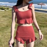 テラコッタ | 水着体型カバー ビキニ ハイウエスト | teddyshop