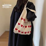 トートバッグ ハート ニット生地 | teddyshop | 詳細画像4