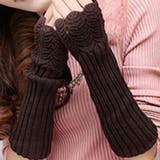 ダークブラウン | アームカバー アームウォーマー ミディアム丈 | teddyshop