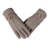 B-グレージュ | 手袋 レディース スマホ対応 | teddyshop