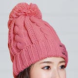 レッド | ニット帽 ボンボン レディース | teddyshop