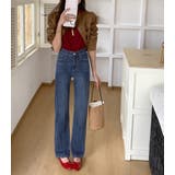 「美脚強調センター」デニム パンツ ストレート | teddyshop | 詳細画像12