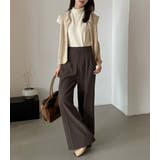 「バックゴムでウエストすっきり」ワイドパンツ レディース 全6色 | teddyshop | 詳細画像16 