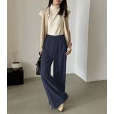 「バックゴムでウエストすっきり」ワイドパンツ レディース 全6色 | teddyshop | 詳細画像22 