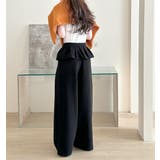 「ぱっと華やかウエストフリル」ワイドパンツ レディース ボトムス | teddyshop | 詳細画像16