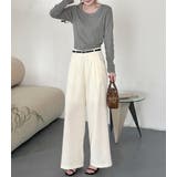 「ナチュラルな大人の色味」ワイドパンツ リネン レディース | teddyshop | 詳細画像20 