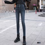 ハイウエストスキニーパンツ デニム スリム | teddyshop | 詳細画像1 