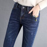 B：ブルー | ストレッチスキニー レディース ストレート | teddyshop