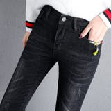 B：ブラック | ストレッチスキニー レディース ストレート | teddyshop