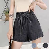 デニムショートパンツ レディース フリル風 | teddyshop | 詳細画像1 