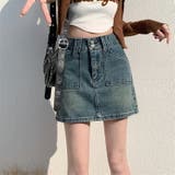 デニム ミニスカート ハイウエスト | teddyshop | 詳細画像7 