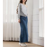 「カットアウト風なスリット」デニム スカート ロング | teddyshop | 詳細画像21 