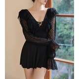 水着体型カバー ワンピース Vネック | teddyshop | 詳細画像11 