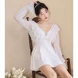 水着体型カバー ワンピース Vネック | teddyshop | 詳細画像22 