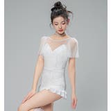 水着体型カバー ワンピース ドット | teddyshop | 詳細画像9 