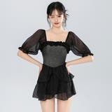 水着体型カバー ワンピース シースルー | teddyshop | 詳細画像12
