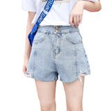 デニムショートパンツ レディース ハイウエスト | teddyshop | 詳細画像1 