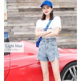 デニムショートパンツ レディース ハイウエスト | teddyshop | 詳細画像3 