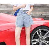 デニムショートパンツ レディース ハイウエスト | teddyshop | 詳細画像5 