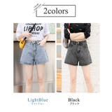 デニムショートパンツ ショートデニム ハイウエスト | teddyshop | 詳細画像5 