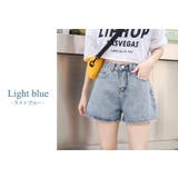 デニムショートパンツ ショートデニム ハイウエスト | teddyshop | 詳細画像3 